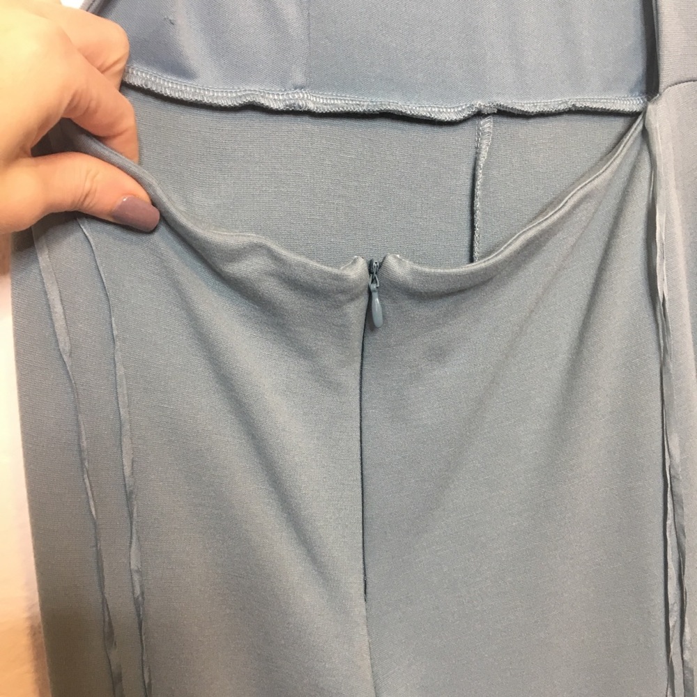Socialite Cross Back Jumpsuit Blue SM MED LARGE - Picture 4 of 8